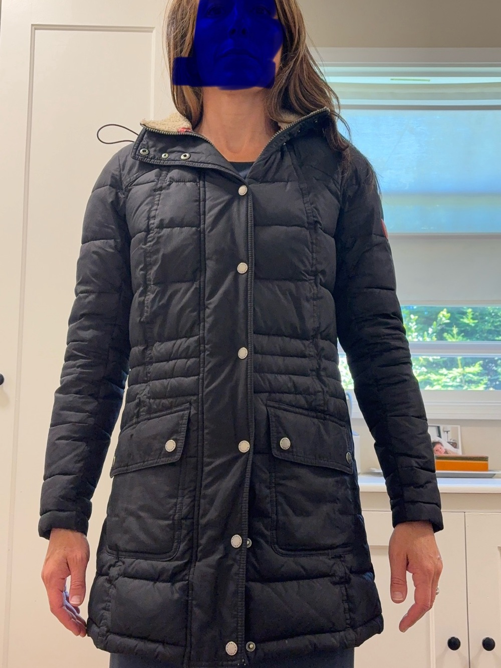 Barbour Landry Black Quilted Long Puffer Coat